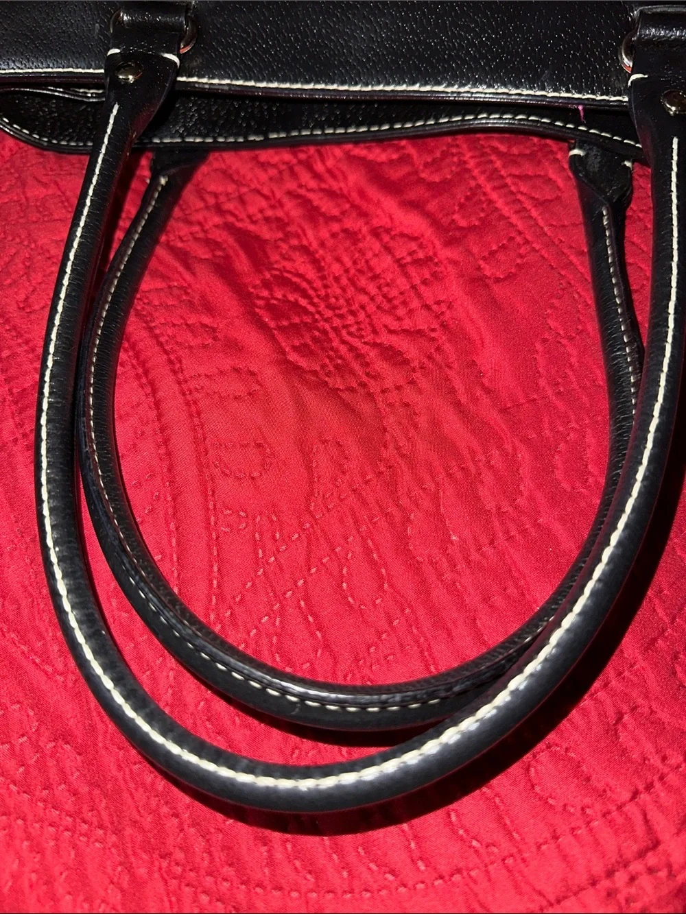 kate spade Black Pebbled Leather Tote satchel  with Top Handles